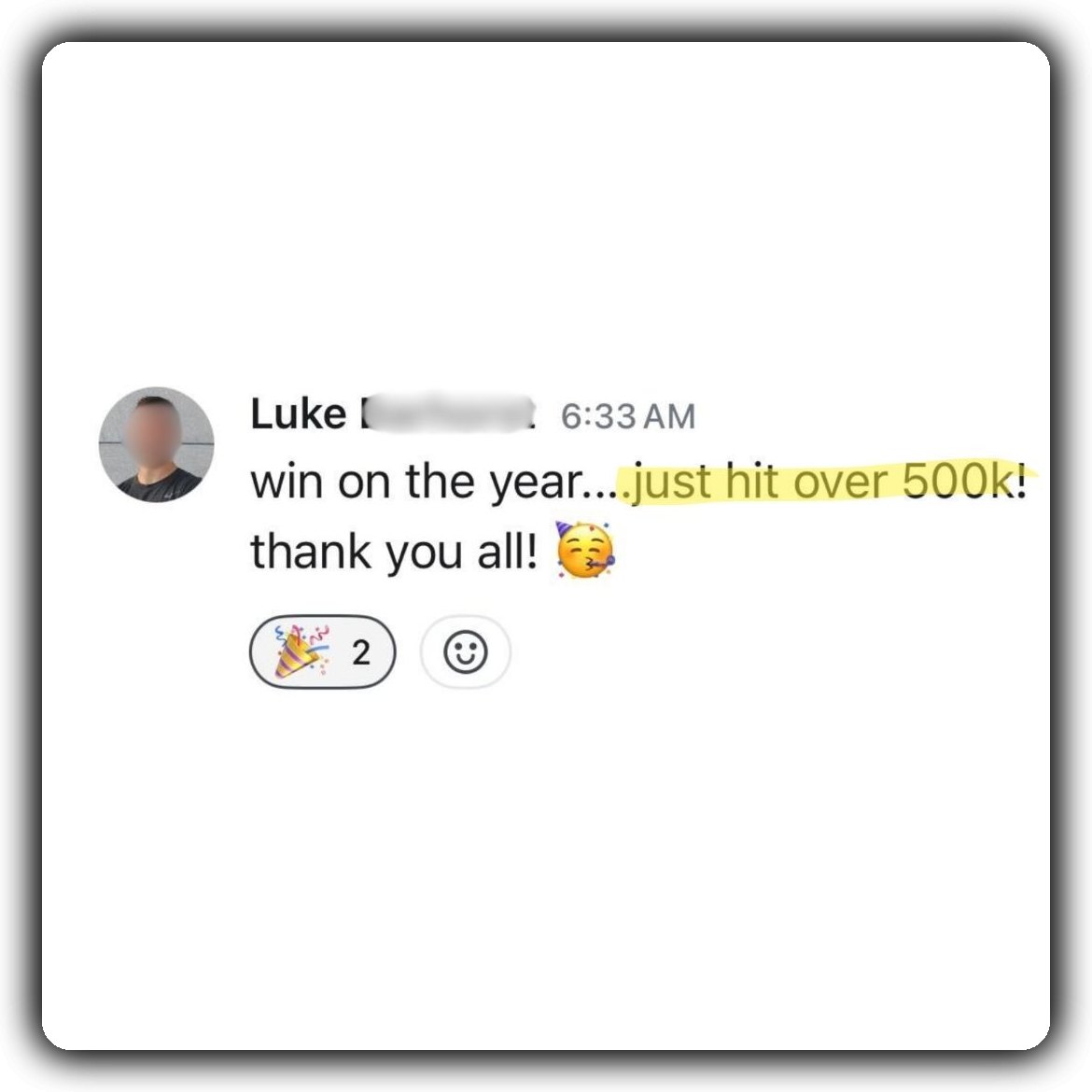 Client testimonial 2 for Jerred Moon coaching.