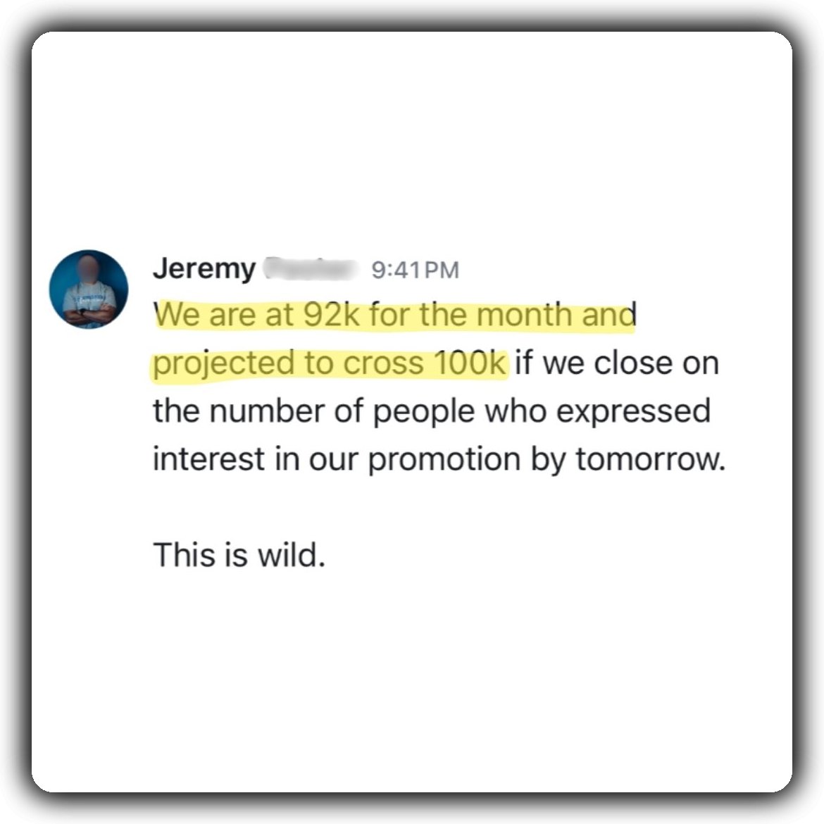 Client testimonial 3 for Jerred Moon coaching.