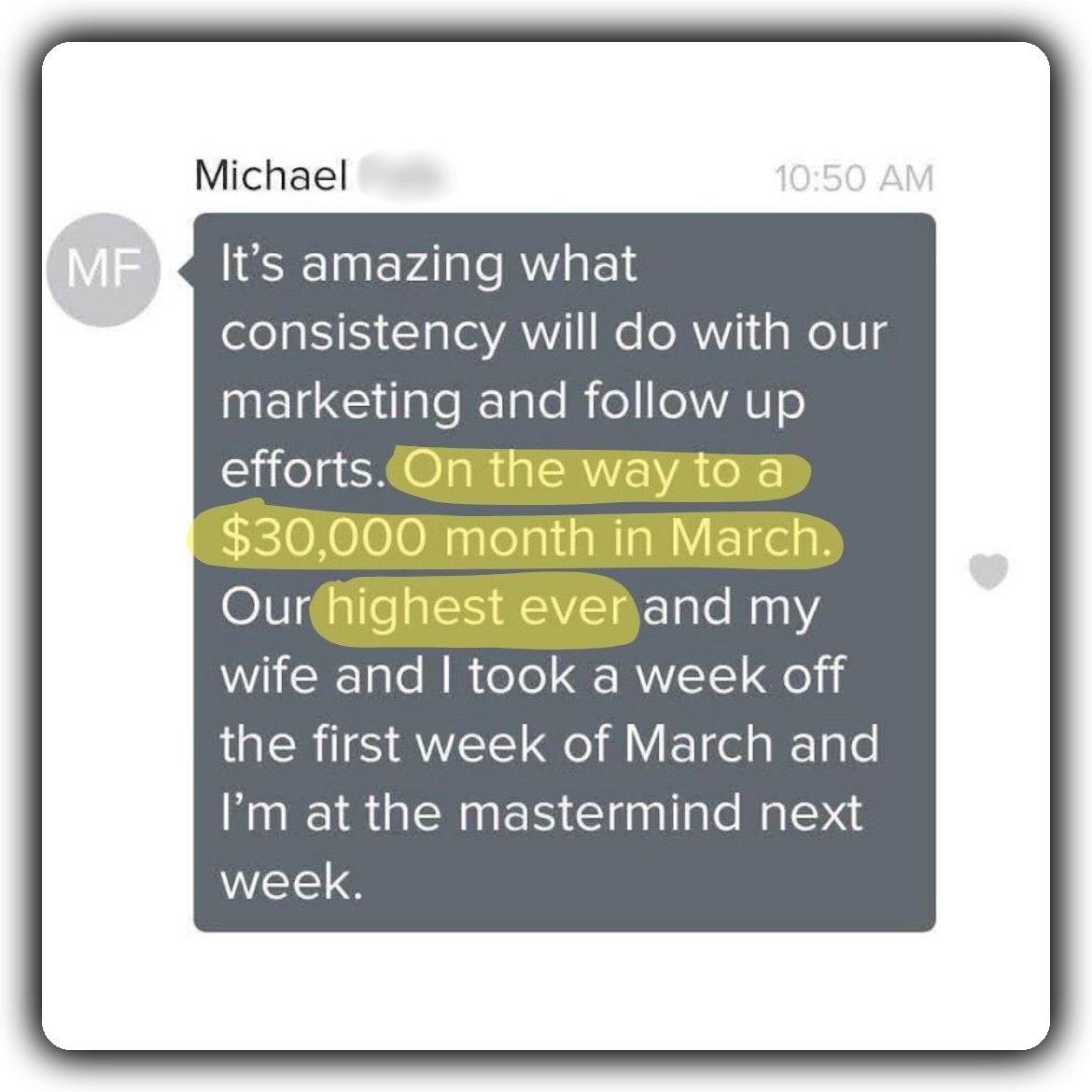 Client testimonial 11 for Jerred Moon coaching.